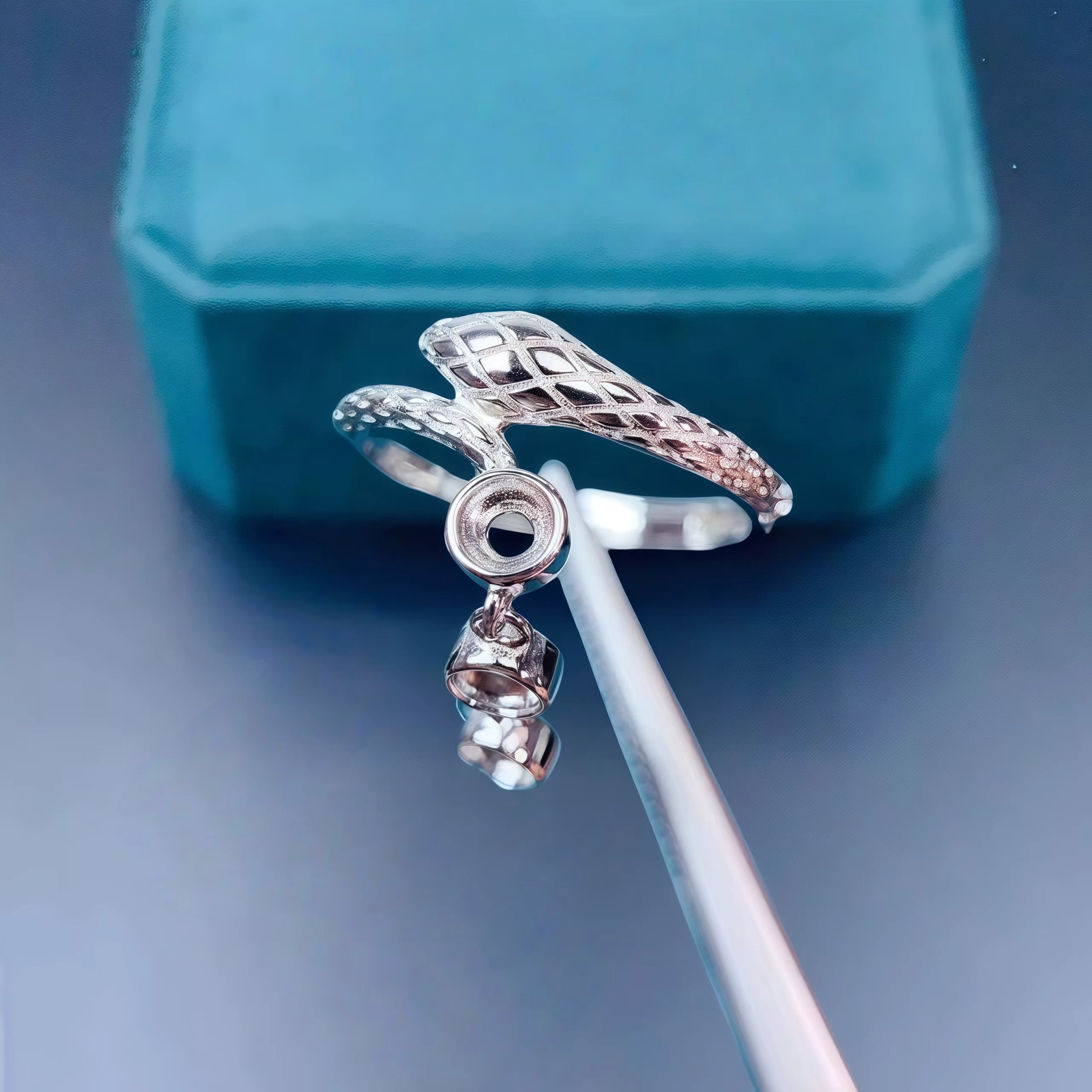 silver snake ring