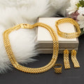 Golden kingsize jewelry set