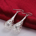 silver drop earrings